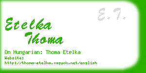 etelka thoma business card